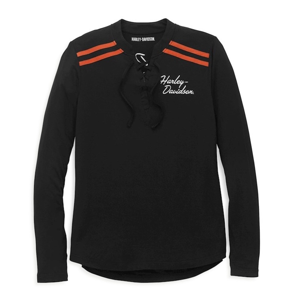 Harley-Davidson Women's Iconic Laced Front Henley